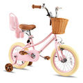 Kids Bike with Training Wheels, Basket and Streamers K374051