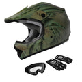 Youth Kids Motocross Helmet with Goggles & Gloves A86201