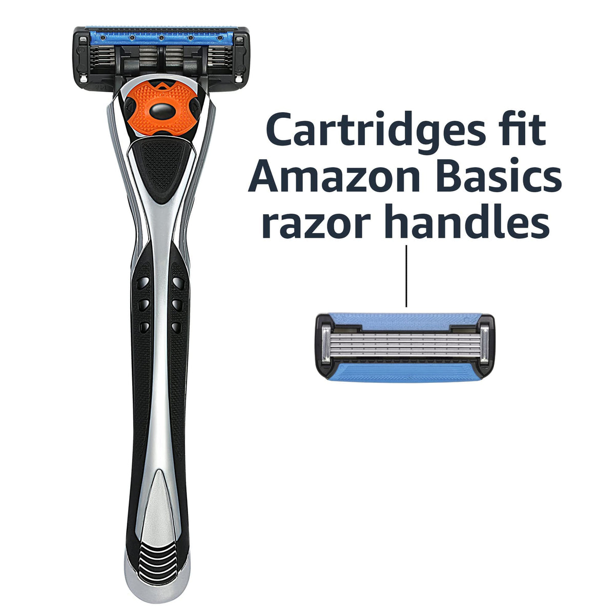 5-Blade Men's Razor with 16 Cartridges, Black T693928
