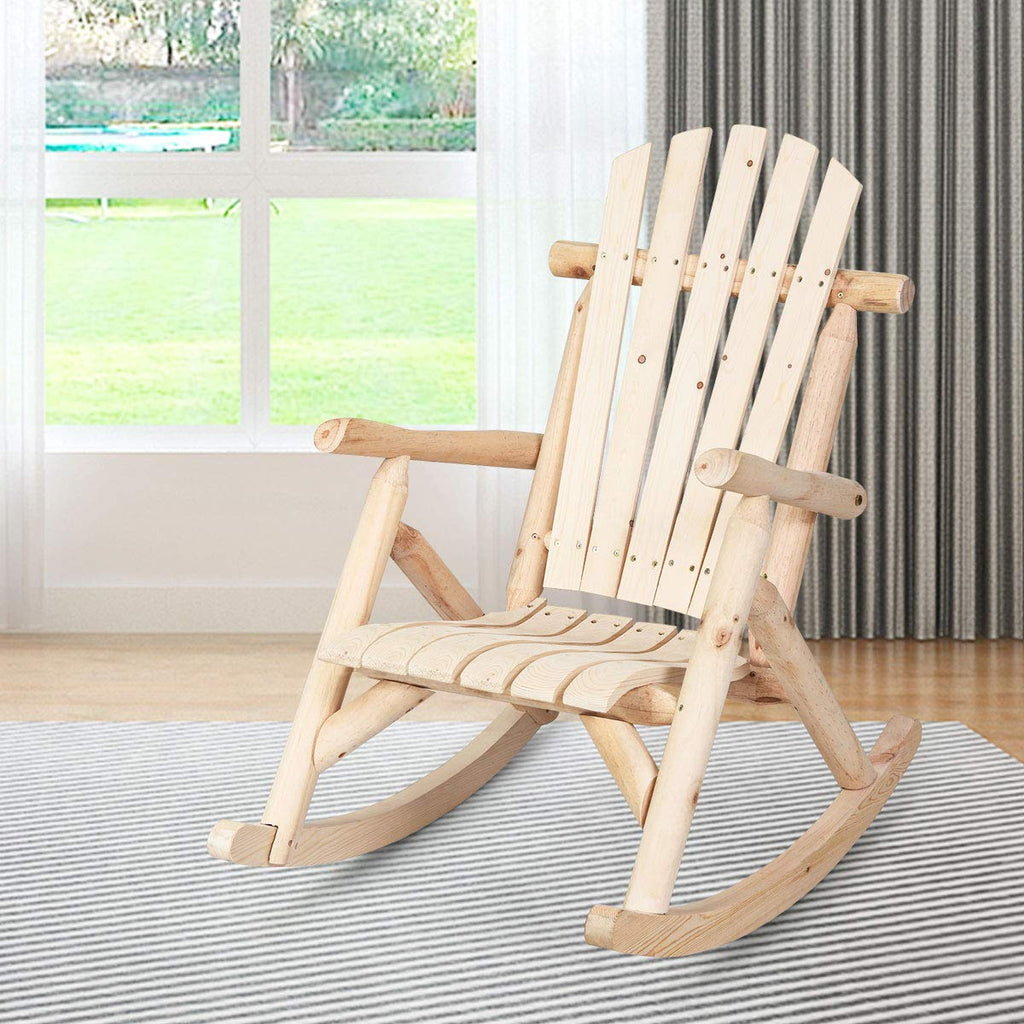 Log Rocking Chair Set X426023