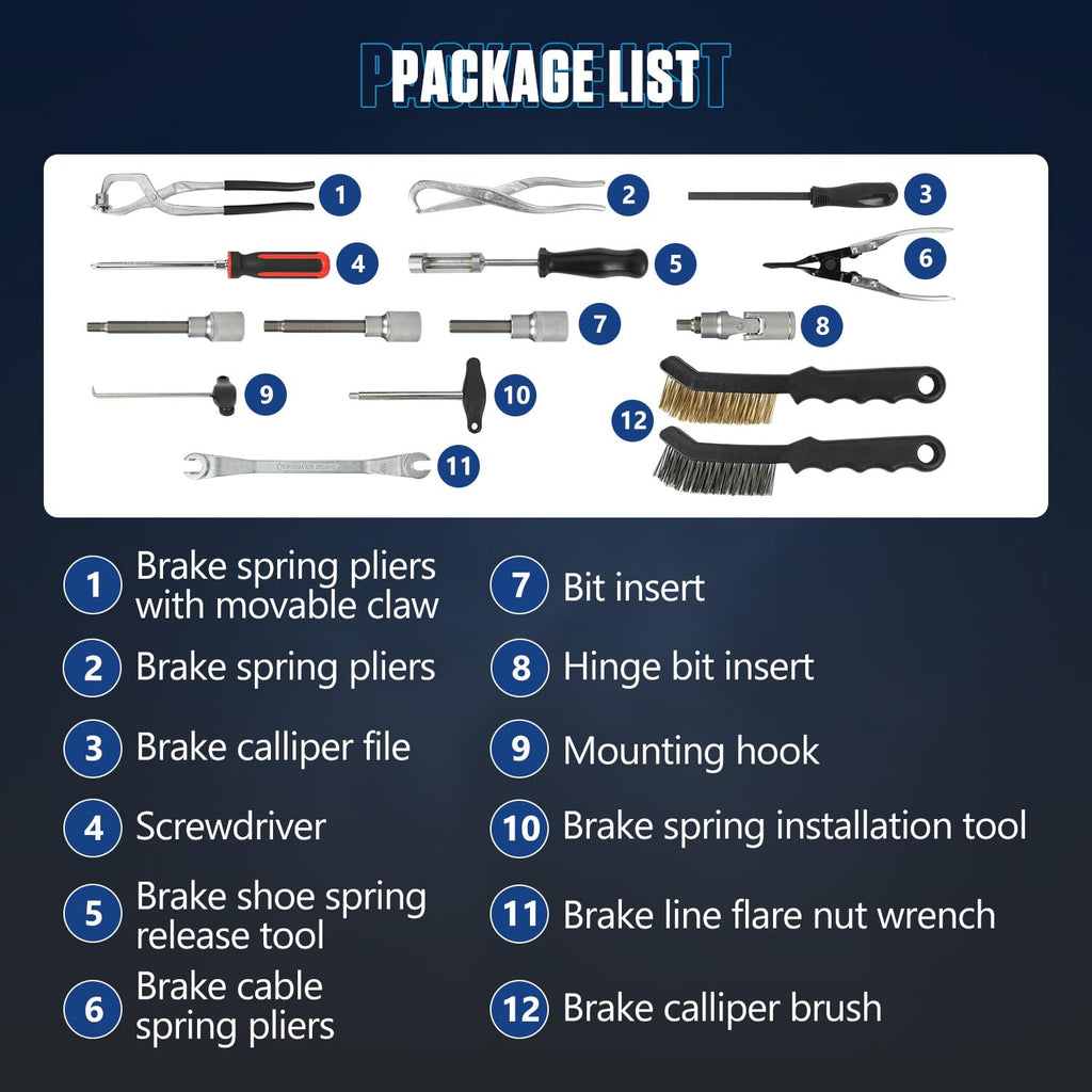15 Pc Brake Drum Tool Kit I766279