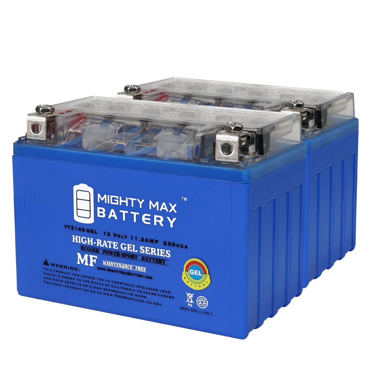 12V 11.2AH Replacement Battery 2 Pack P1321