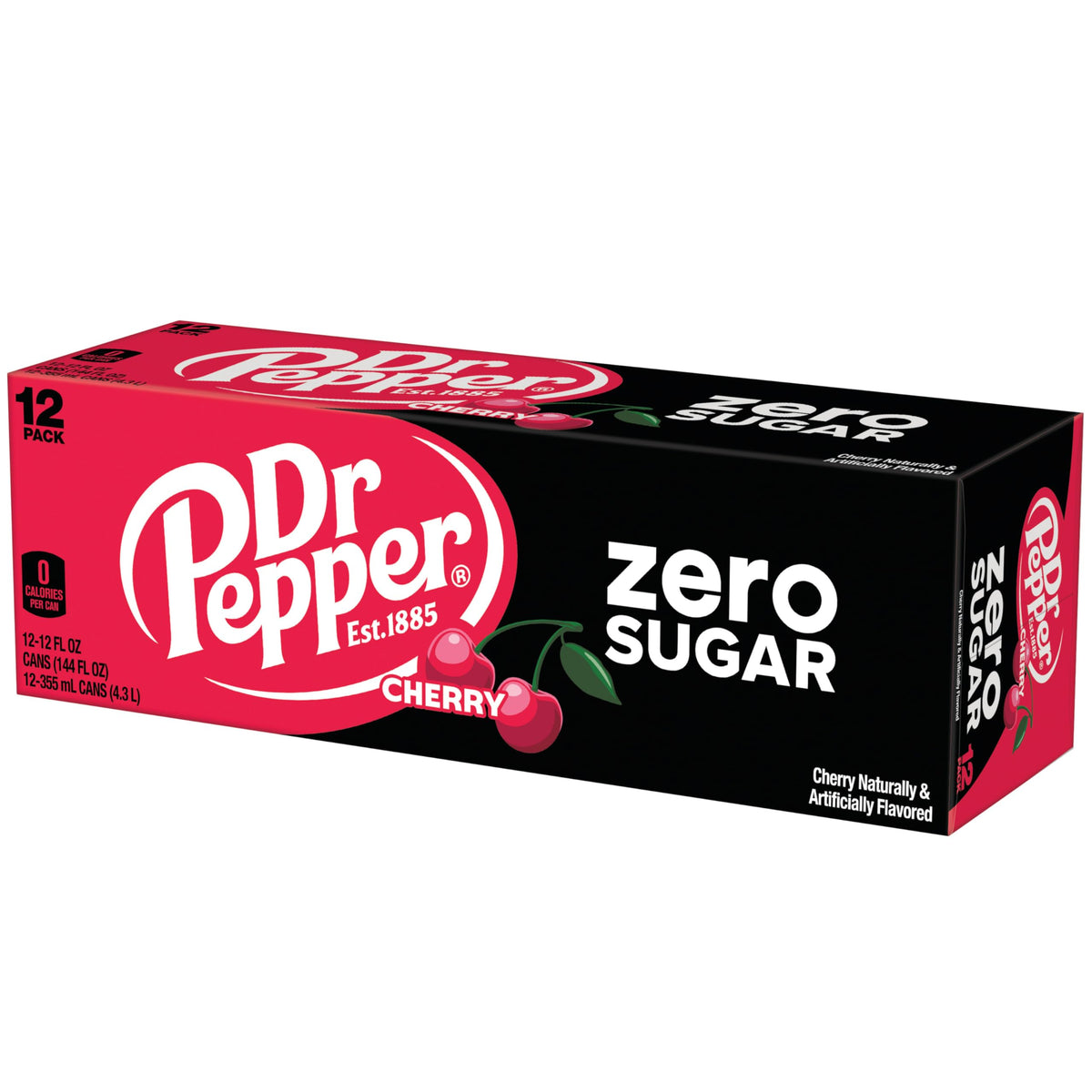 Cherry Zero Sugar Soda 12 fl oz 12 Pack K7330