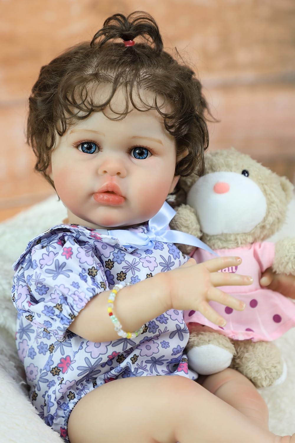20 Inch Silicone Reborn Baby Doll with Curly Hair B182794