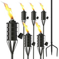 Citronella Garden Torch Set of 6, 16oz Metal Torch U59578