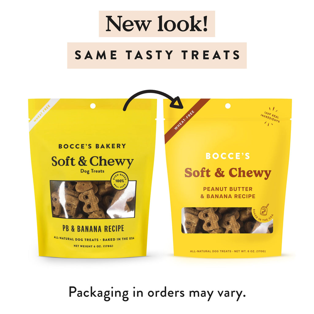 PB & Banana Flavor Soft & Chewy Dog Treats, 6 oz C62634