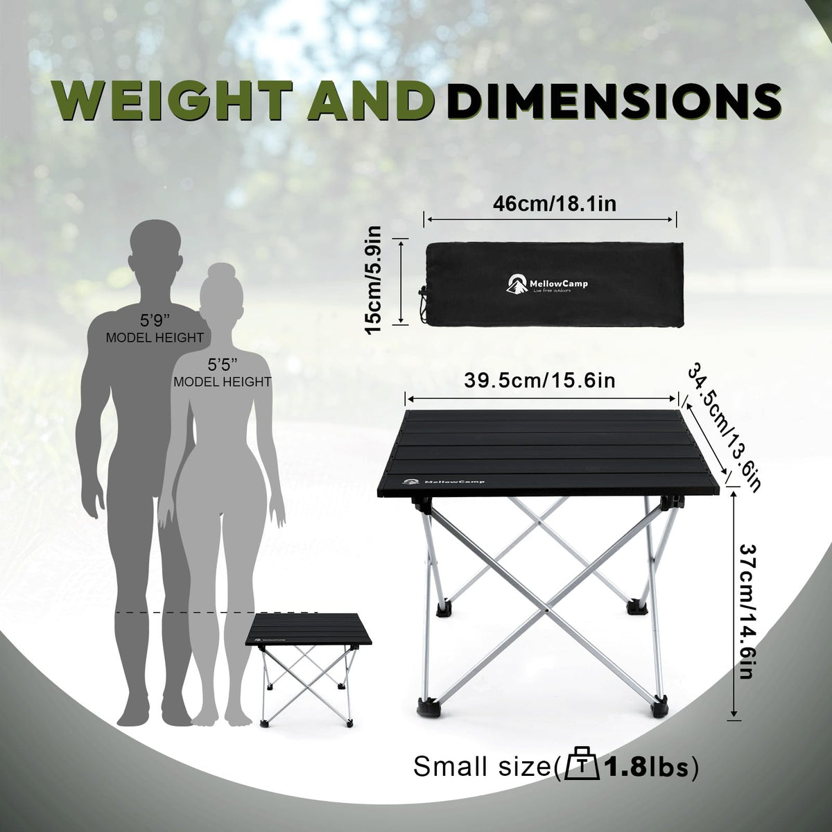 Ultralight Aluminum Folding Camping Side Table S734