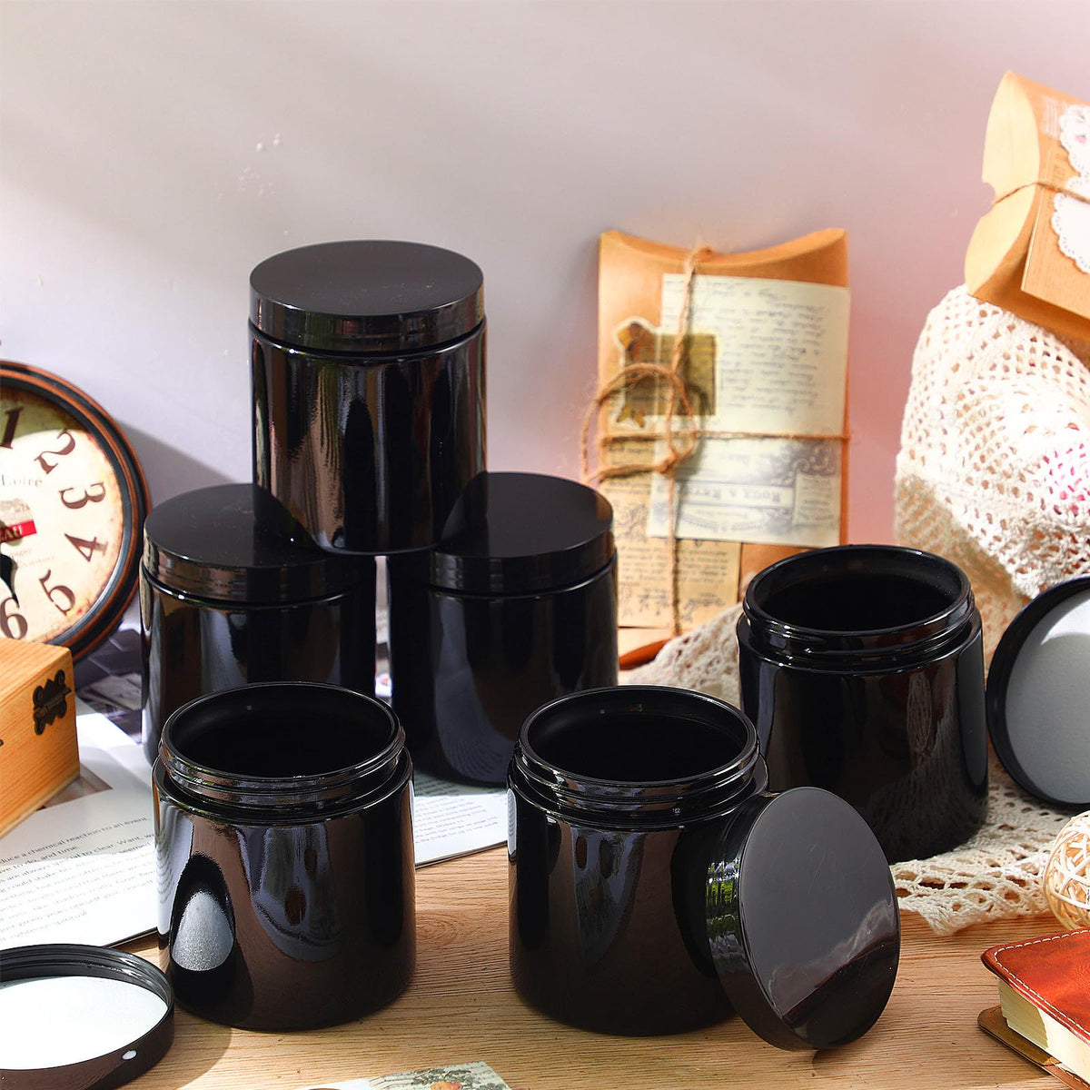 16 oz Glass Jars with Lids H2895
