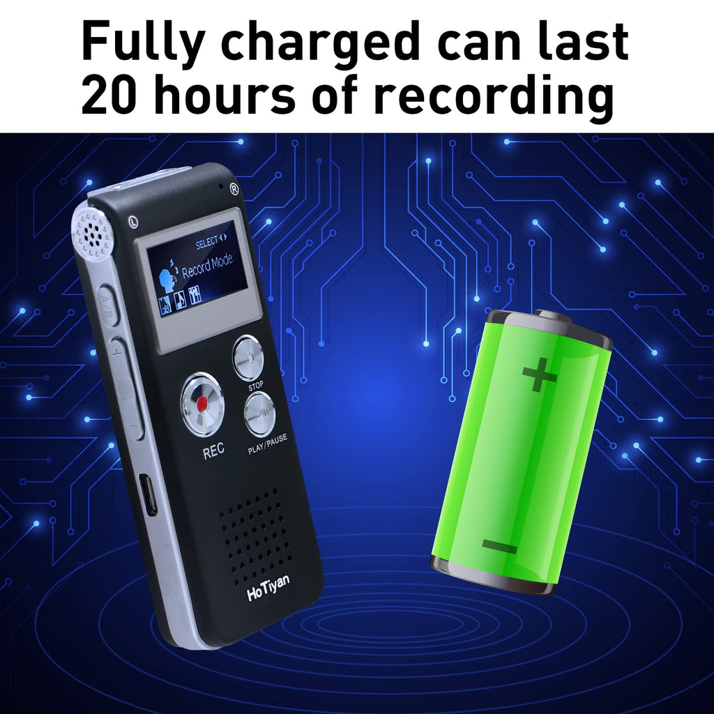 8GB Voice Activated Digital Audio Recorder O577670