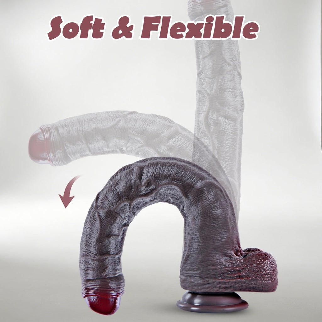 Black Realistic Dildo with Suction Cup X2835