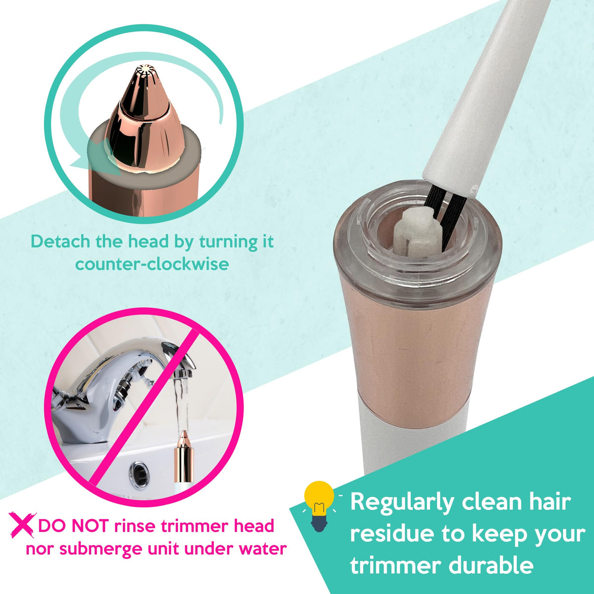 Facial Hair Removal for Women, 2-in-1 Face Hair Remover & Eyebrow Trimmer X4427