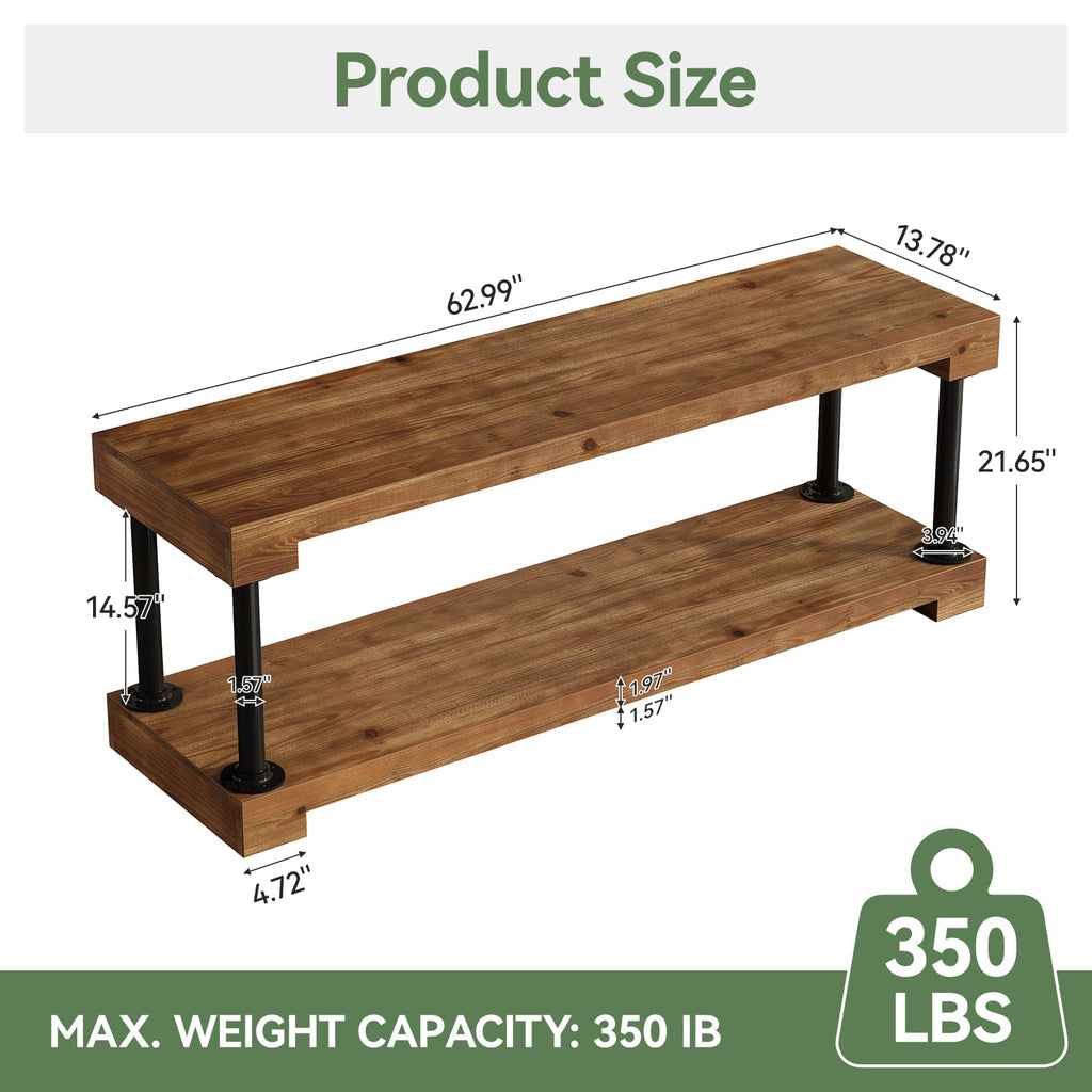 Solid Wood TV Stand for 75-Inch TV X25329