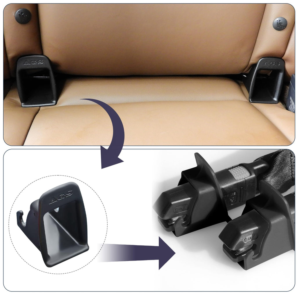 4Pcs Black Car Seat Latch Guides V230663