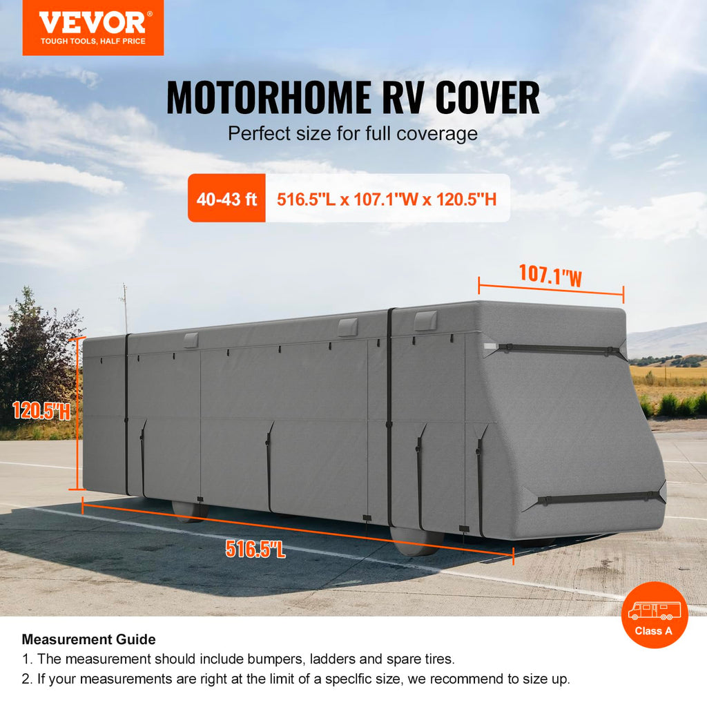 40-43 ft Non-Woven Fabric Waterproof RV Cover with Storage Bag V621