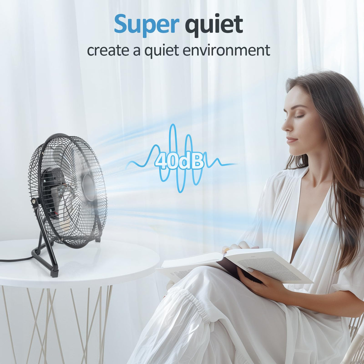 9 Inch Portable Metal Floor Fan P111