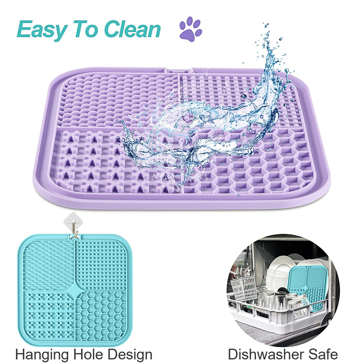 2 Pack Slow Feeder Licking Pad with Suction Cups H144668