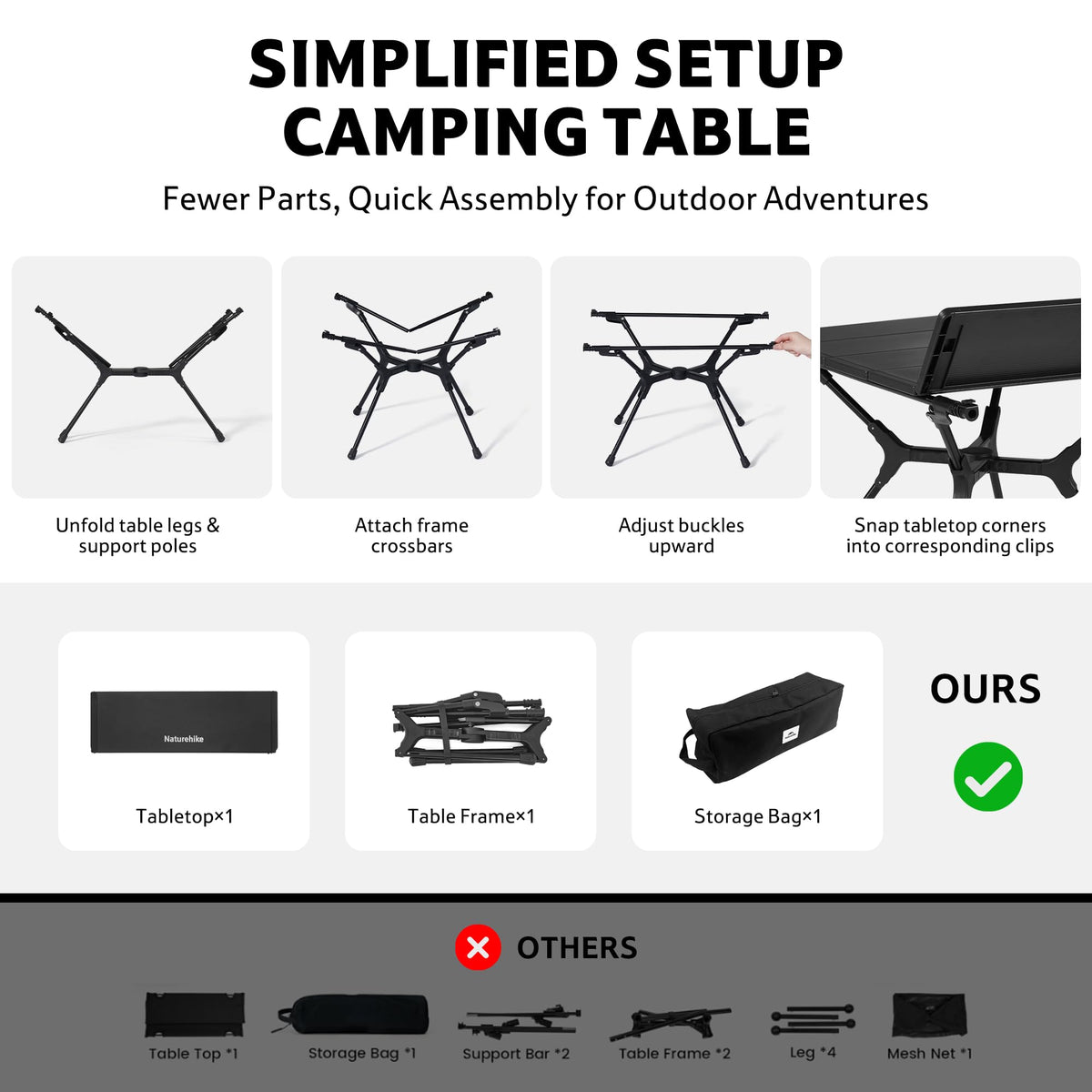 Portable Lightweight Folding Camping Table R6525
