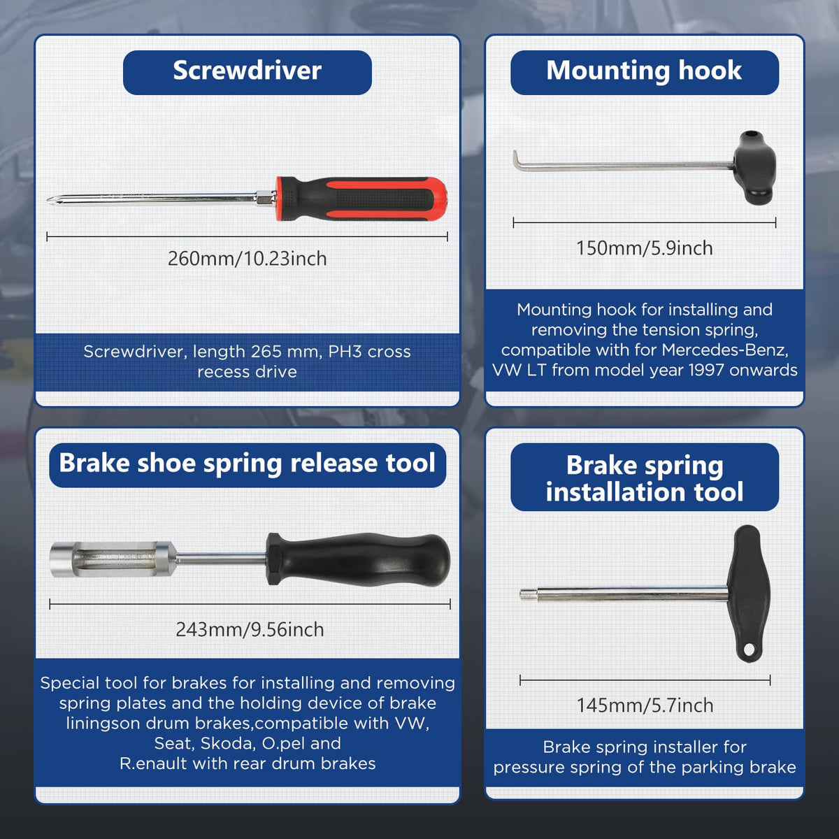 15 Pc Brake Drum Tool Kit I766279