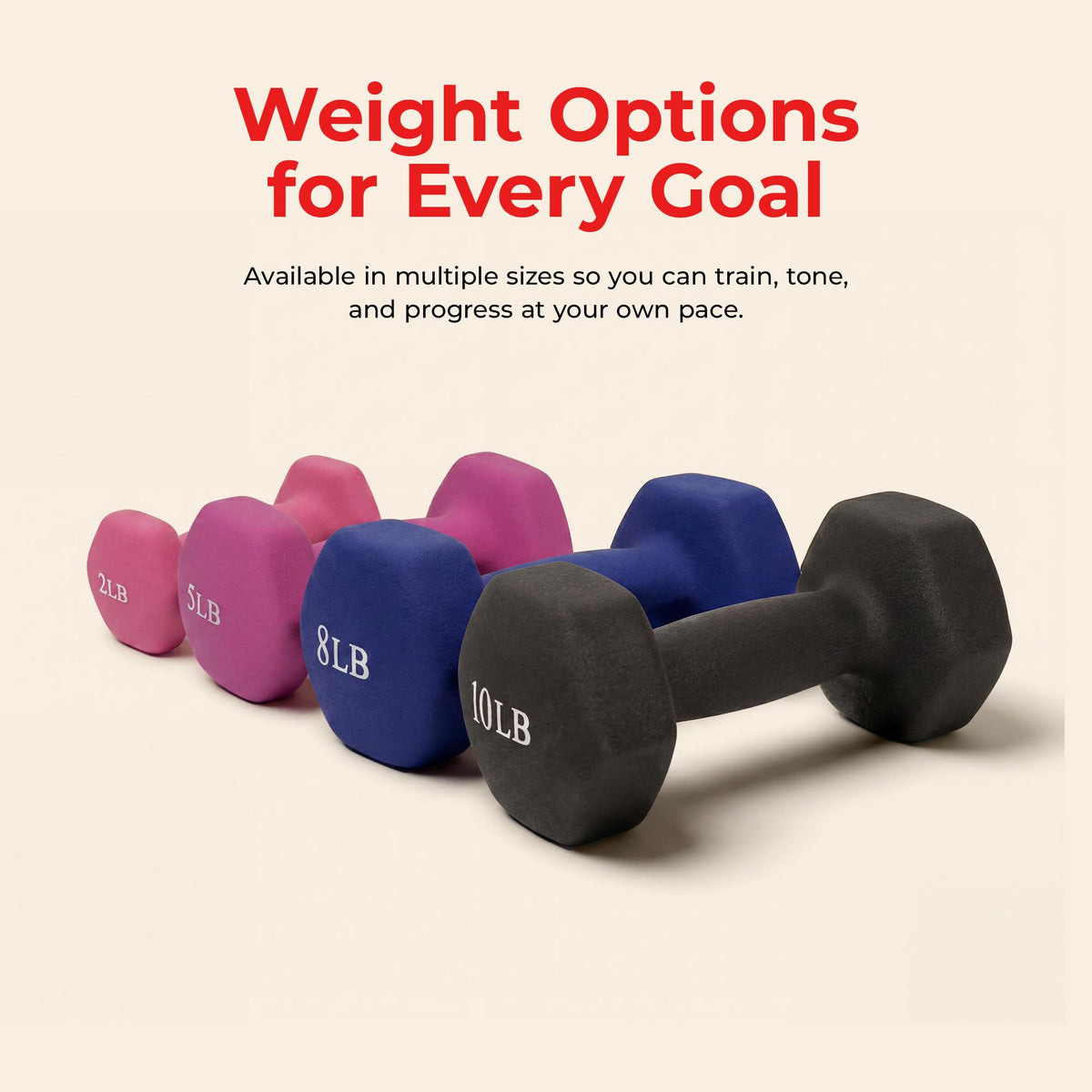 Neoprene Hex Dumbbell 2-10 lb Pair D846599