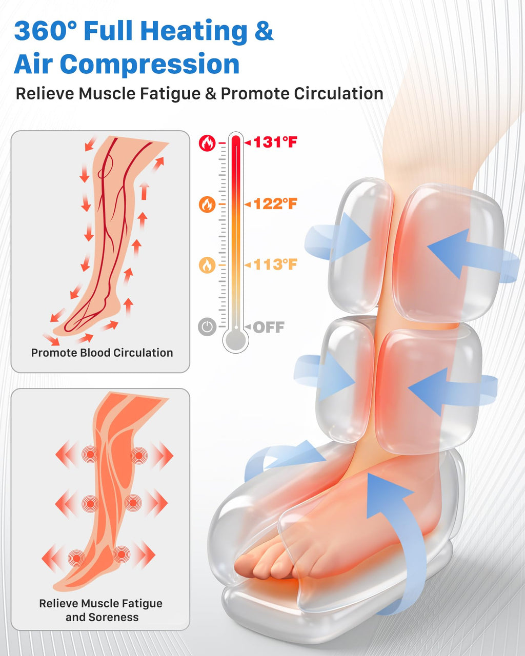 Air Compression Leg Massager with Heat R26334