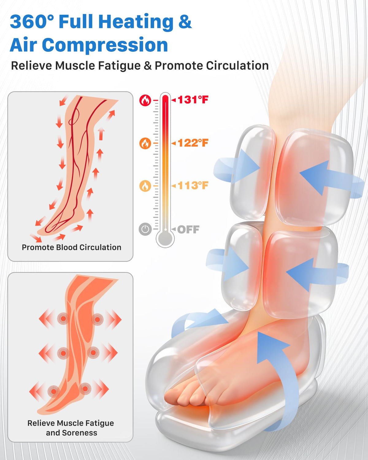 Air Compression Leg Massager with Heat R26334
