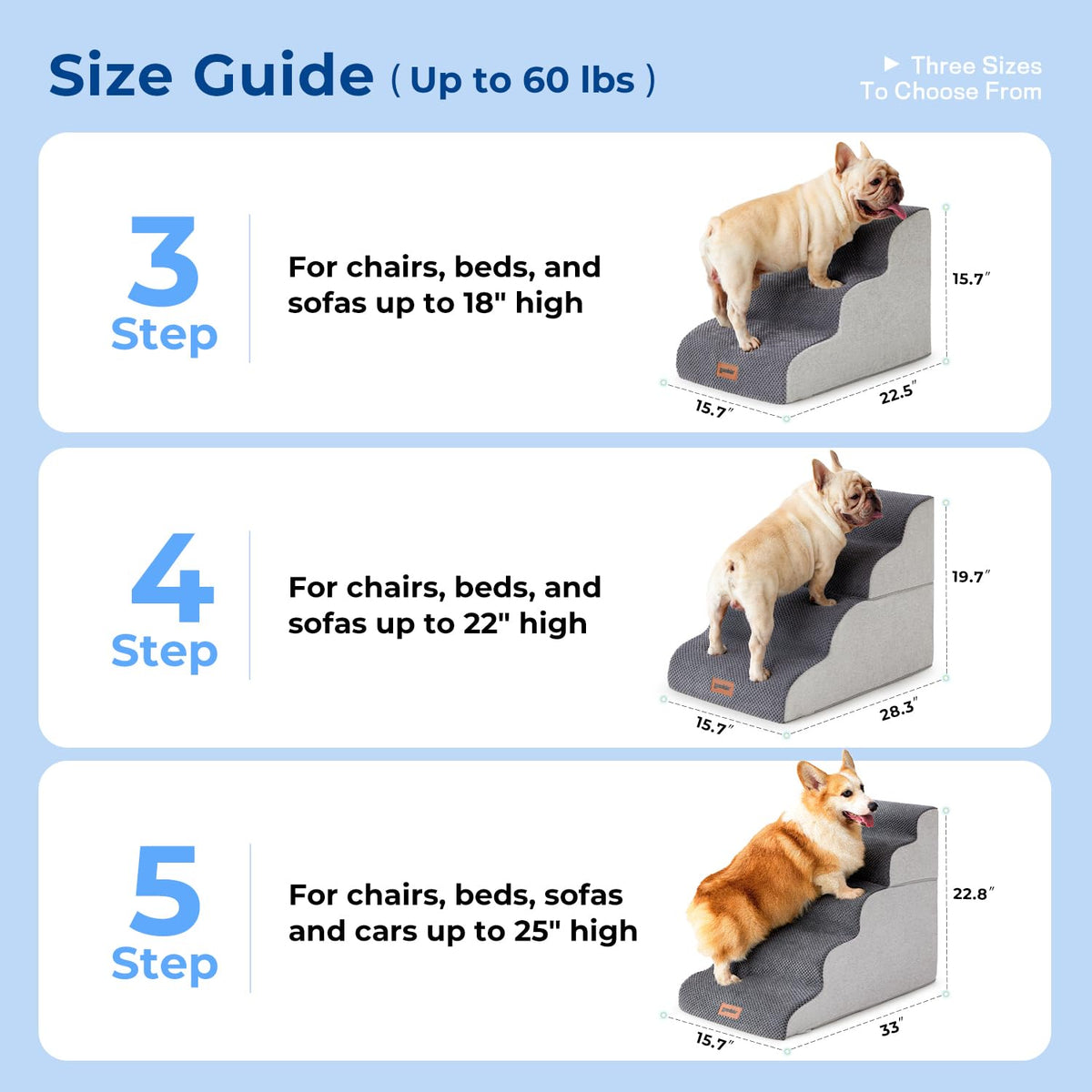 5 Step Pet Stairs Grey M397323