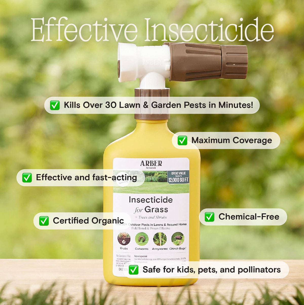 Organic Grub Killer & Lawn Insecticide 16 oz W975