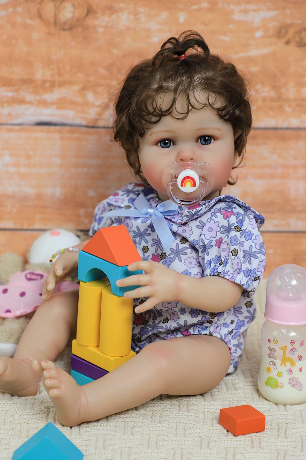 20 Inch Silicone Reborn Baby Doll with Curly Hair B182794