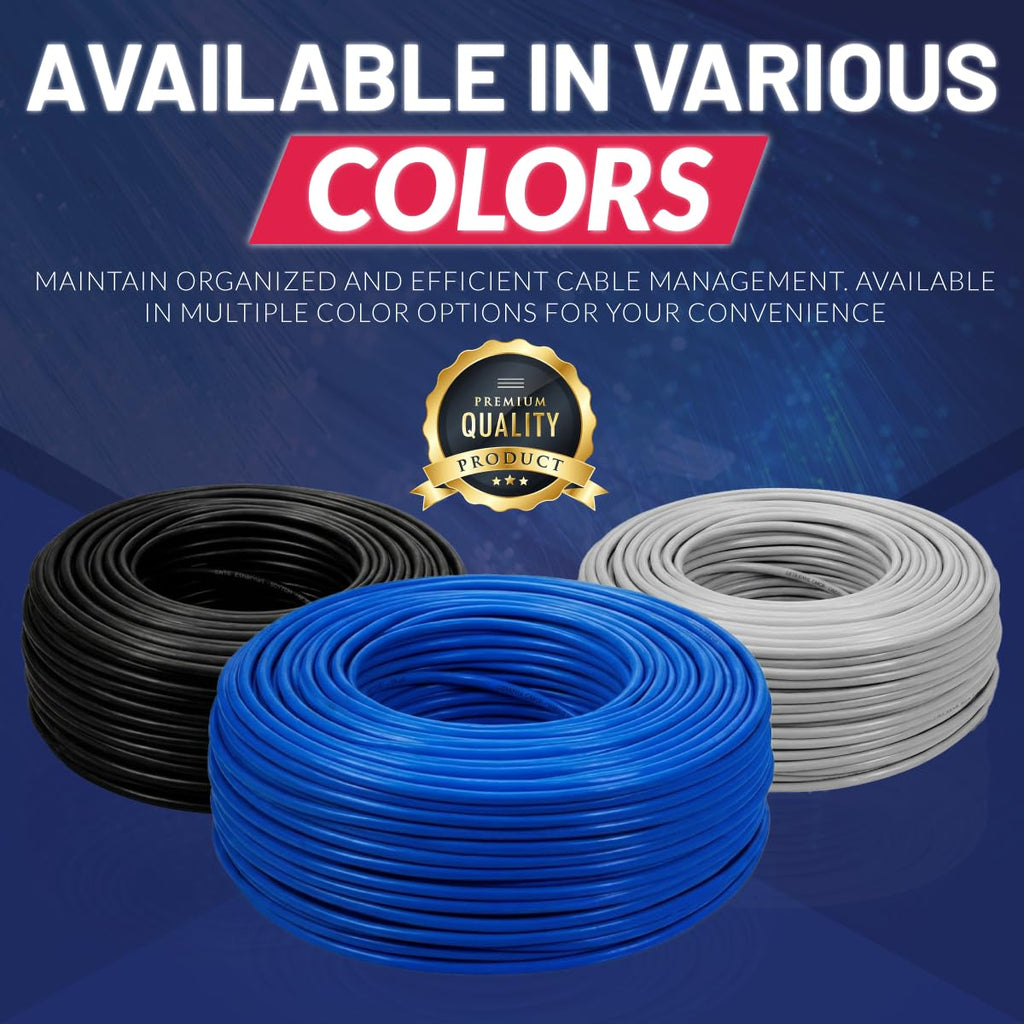 Blue Cat6 Plenum 1000ft 23AWG UTP Ethernet Cable D2369
