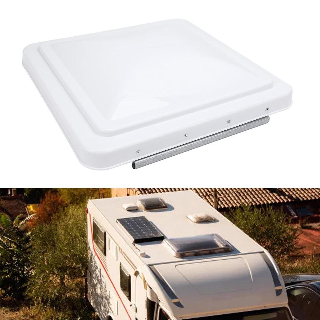 2 Pack 14 Inch White Polypropylene RV Roof Vent Cover N8273