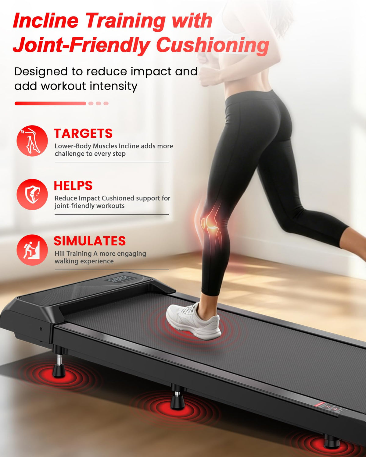 Under Desk Treadmill with 8% Incline N636
