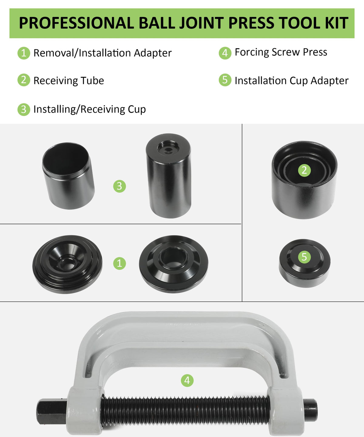 Ball Joint Removal Tool Kit with 4x4 Adapters M60600