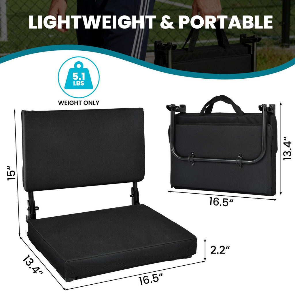 Foldable Padded Stadium Seats with Back Support T2553