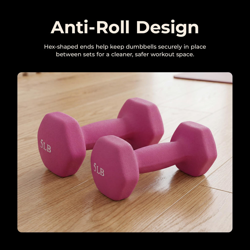 Neoprene Hex Dumbbell 2-10 lb Pair D846599