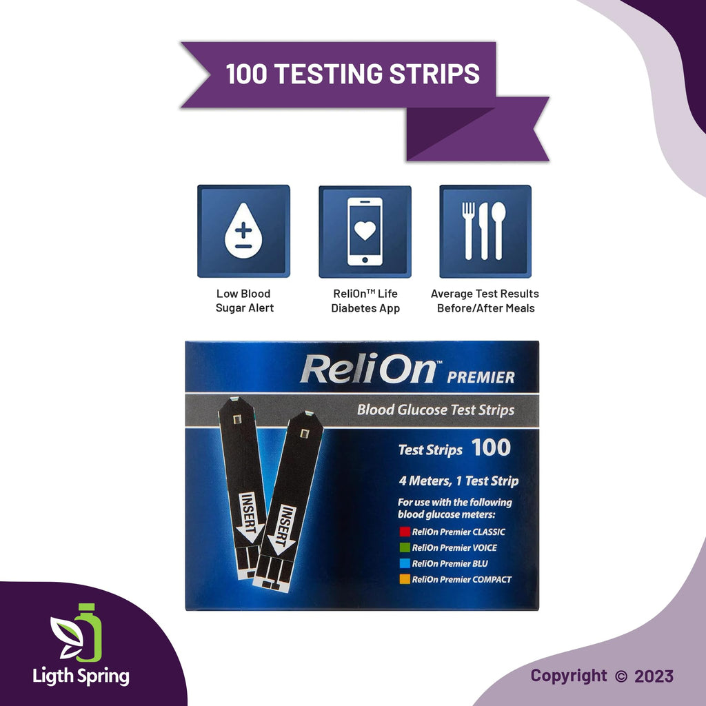 Blood Glucose Test Strips 100Ct 2 Pack V45505