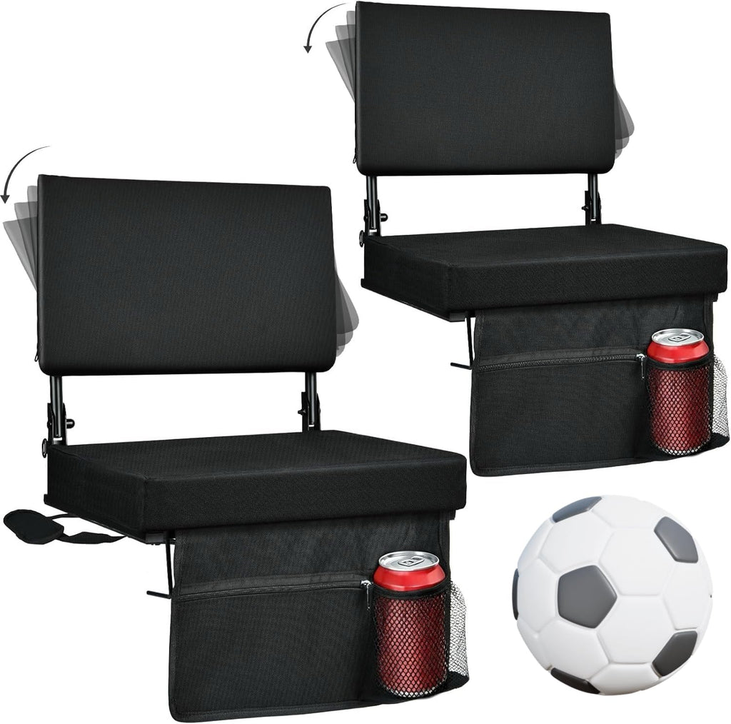 Foldable Padded Stadium Seats with Back Support T2553