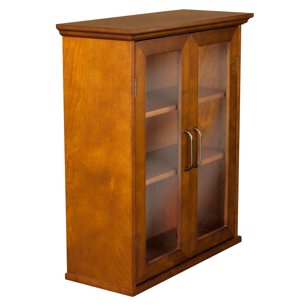 Wooden Over The Toilet Bathroom Medicine Cabinet with 2 Adjustable Shelves M414100
