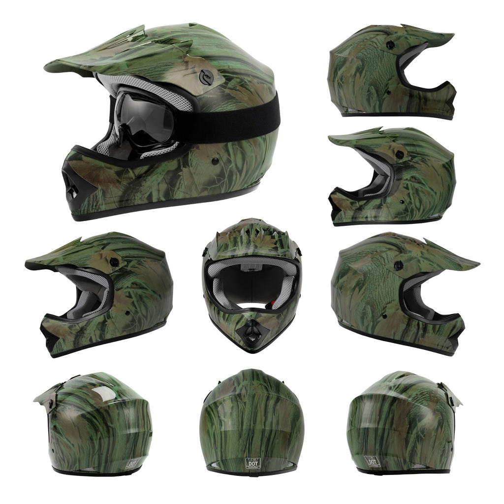 Youth Kids Motocross Helmet with Goggles & Gloves A86201