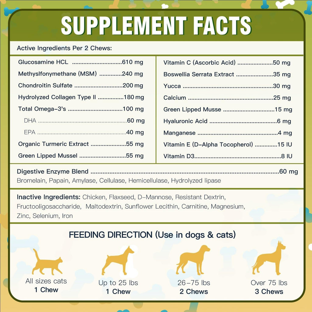 Glucosamine for Dogs Chicken Flavor 120 Freeze-Dried Chews R22851