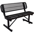 Metal Park Bench with Backrest H18420