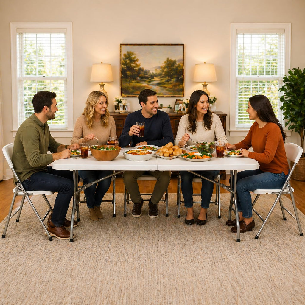 6ft White Folding Table F14729