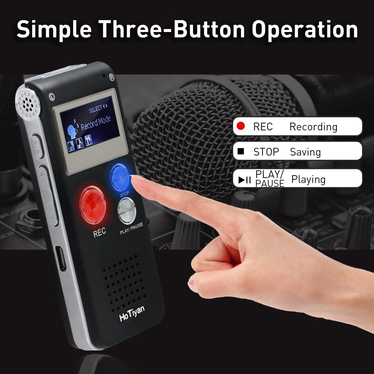 8GB Voice Activated Digital Audio Recorder O577670