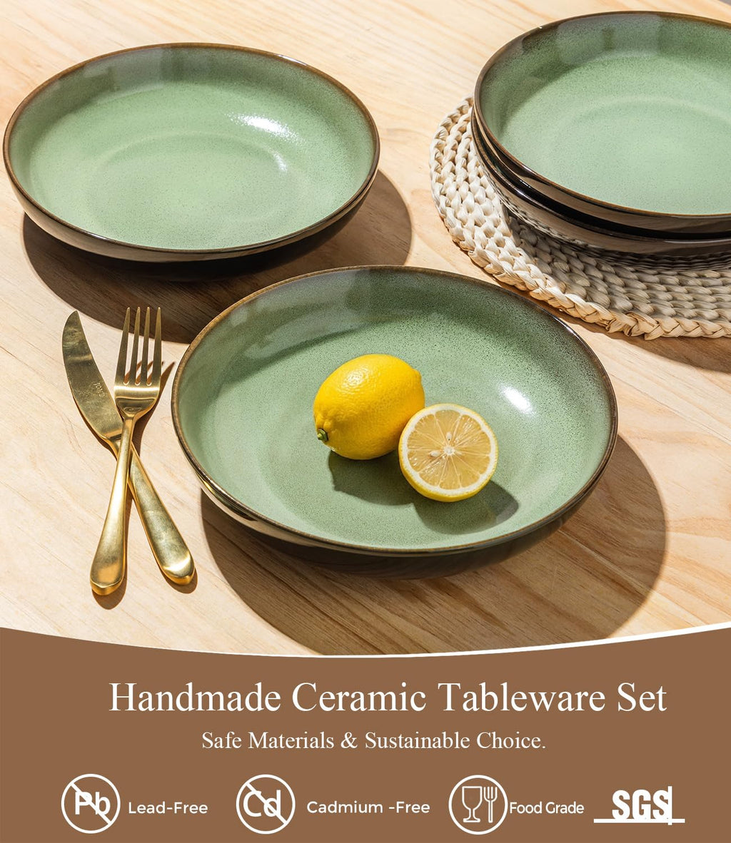 9.0" Ceramic Pasta Bowls Set of 4 O6115