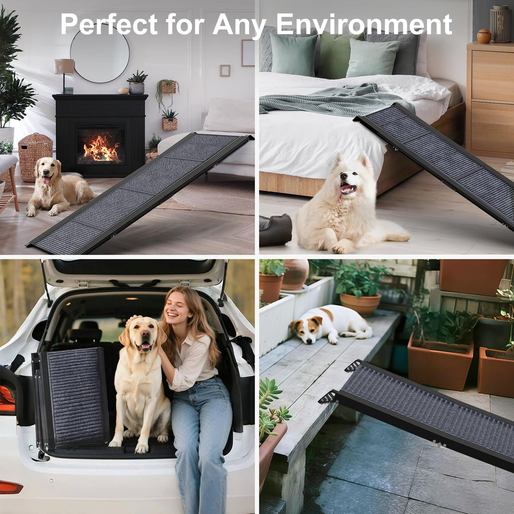 63" L × 17" W Lightweight Foldable Dog Ramp V172832