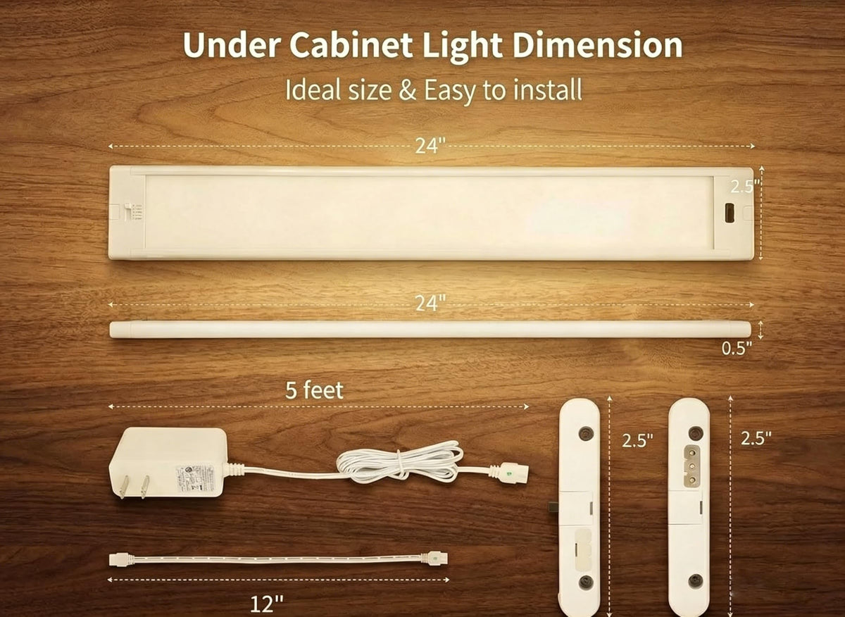 24 Inch 2 Pack Linkable Under Cabinet Lights Y121