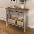 Solid Wood Console Table with 2 Drawers W2308