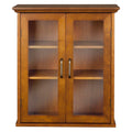 Wooden Over The Toilet Bathroom Medicine Cabinet with 2 Adjustable Shelves M414100