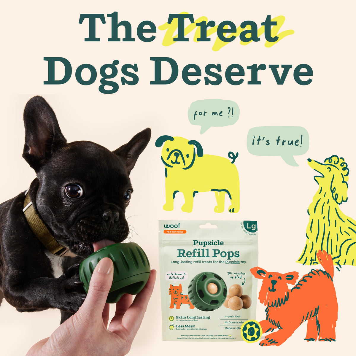 Peanut Butter & Beef Dog Treats 7 Count C59828