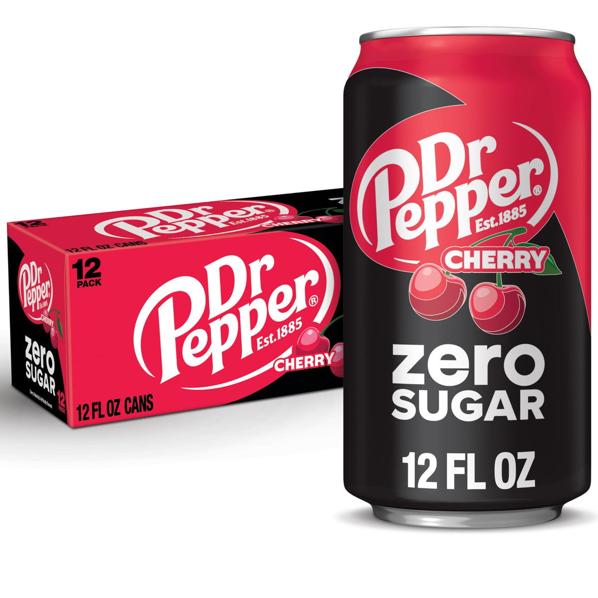 Cherry Zero Sugar Soda 12 fl oz 12 Pack K7330