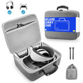 Grey Portable Hard Case for Gaming Headset and Touch Controllers Y407